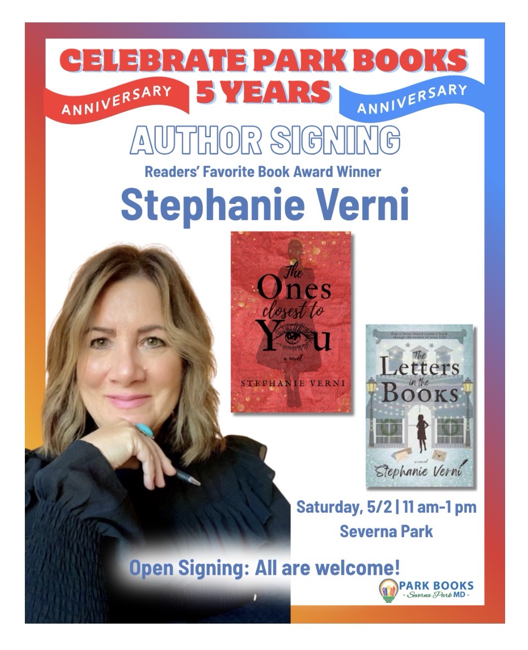 Park Books 5th Anniversary: Celebrate with Me!